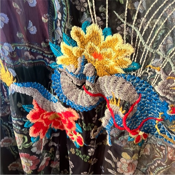 Johnny Was Kyler Mesh Dress Size XXS Embroidery w/ many loose threads throughout - Picture 11 of 14